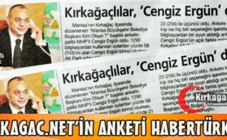 KİRKAGAC.NET'İN ANKETİ HABERTÜRK'TE