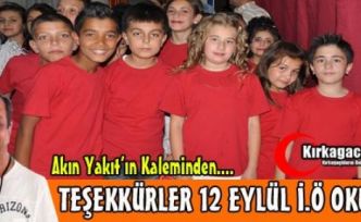 TEŞEKKÜRLER 12 EYLÜL İLKÖĞRETİM OKULU