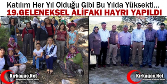 19.GELENEKSEL ALİFAKI KÖY HAYRI YAPILDI