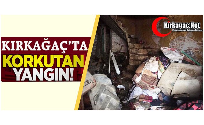 KIRKAĞAÇ’TA KORKUTAN YANGIN