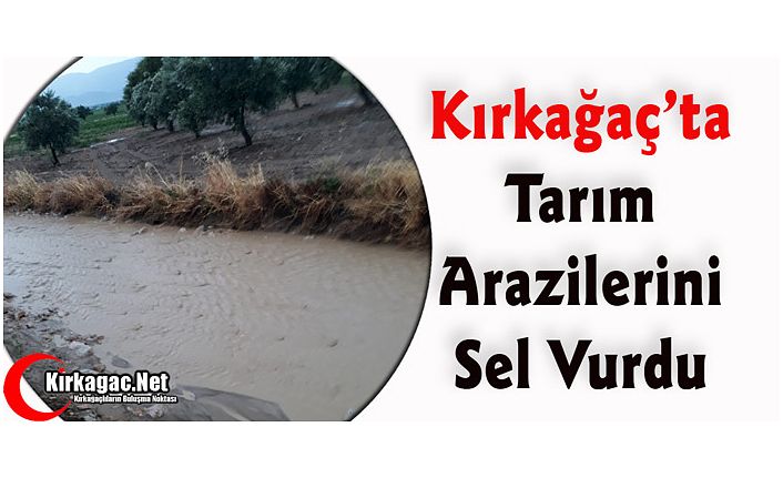 KIRKAĞAÇ’TA TARIM ARAZİLERİNİ SEL VURDU