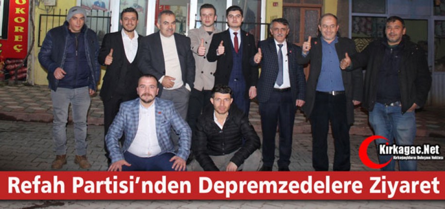 Y.REFAH PARTİSİ'NDEN DEPREMZEDELERE ZİYARET