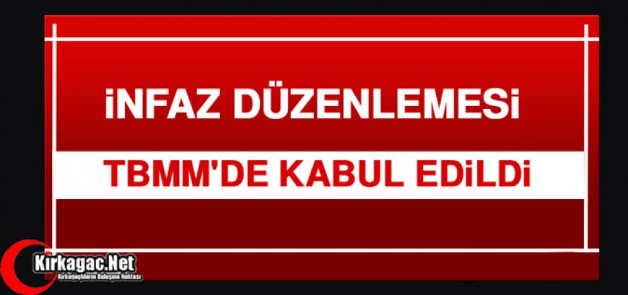 İNFAZ DÜZENLEMESİ YÜRÜRLÜĞE GİRDİ