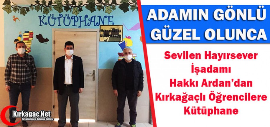 ARDAN'DAN KIRKAĞAÇLI ÖĞRENCİLERE KÜTÜPHANE