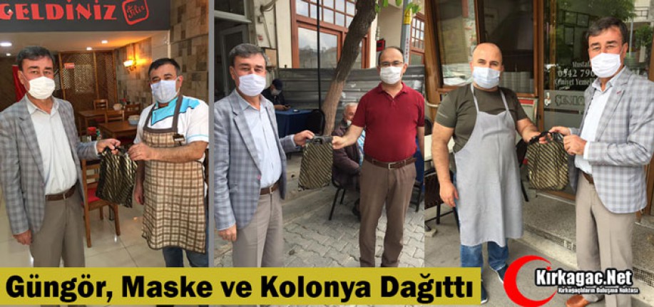 GÜNGÖR, MASKE ve KOLONYA DAĞITTI