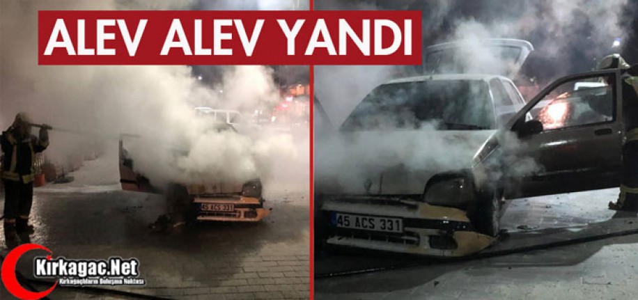 OTOMOBİL ALEV ALEV YANDI