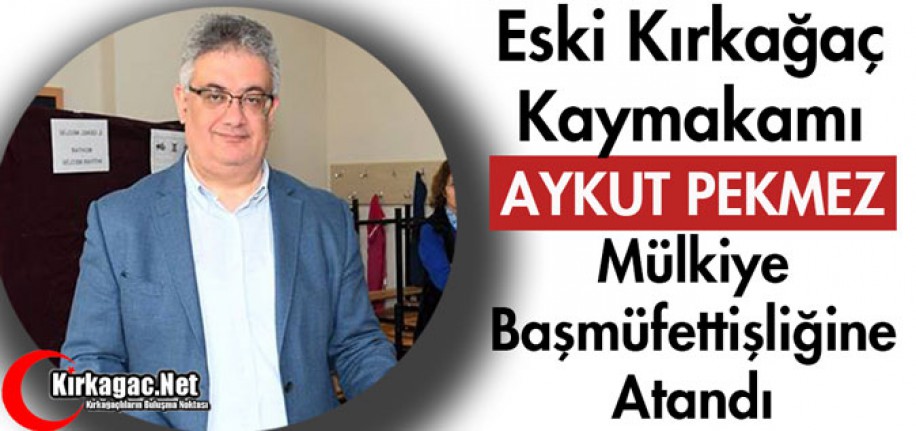 PEKMEZ MÜLKİYE BAŞMÜFETTİŞLİĞİNE ATANDI