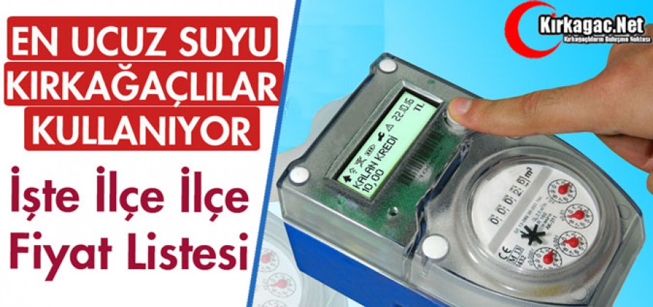 MASKİ AÇIKLADI...EN UCUZ SUYU KIRKAĞAÇLILAR KULLANIYOR