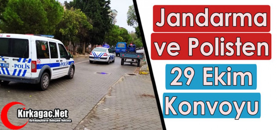 JANDARMA ve POLİSTEN "29 EKİM" KONVOYU