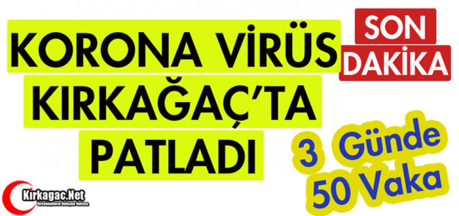 KIRKAĞAÇ'TA KORONA VİRÜS REKOR SEVİYEYE YÜKSELDİ