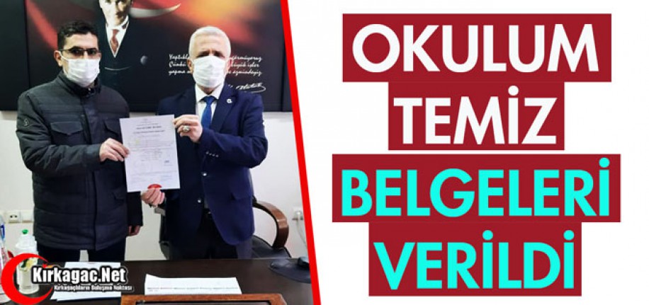 7 OKULA "OKULUM TEMİZ" BELGESİ