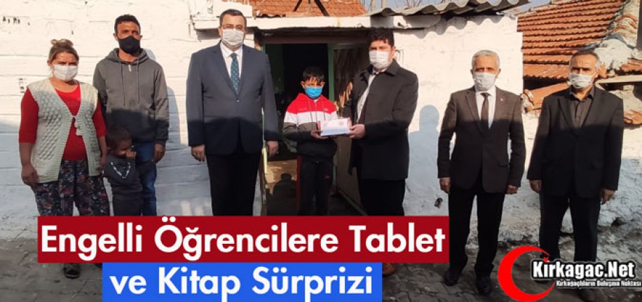 ENGELLİ ÖĞRENCİLERE TABLET ve KİTAP SÜRPRİZİ