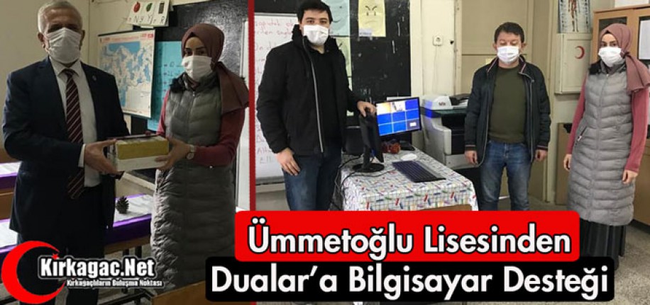 ÜMMETOĞLU LİSESİNDEN DUALAR'A BİLGİSAYAR DESTEĞİ