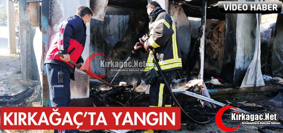 KIRKAĞAÇ'TA KORKUTAN YANGIN