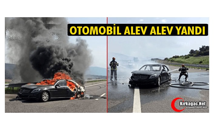 OTOMOBİL ALEV ALEV YANDI