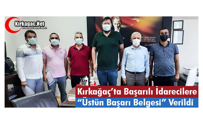 BAŞARILI İDARECİLERE “ÜSTÜN BAŞARI BELGESİ”