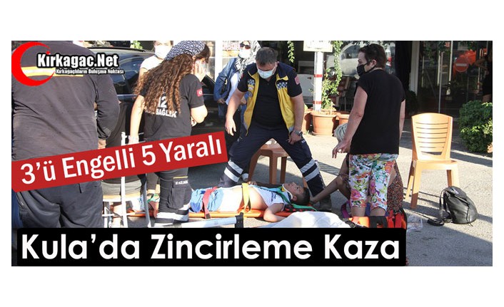 KULA'DA ZİNCİRLEME KAZA 5 YARALI