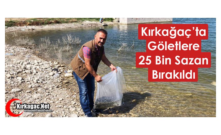 KIRKAĞAÇ’TA GÖLETLERE 25 BİN SAZAN BIRAKILDI