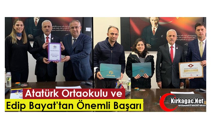 ATATÜRK ORTAOKULU ve EDİP BAYAT’TAN ÖNEMLİ BAŞARI