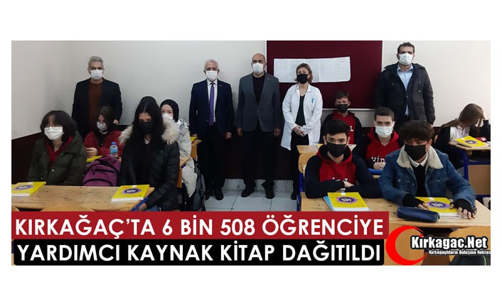 KIRKAĞAÇ’TA  6 BİN 508 ÖĞRENCİYE YARDIMCI KAYNAK KİTAP DAĞITILDI