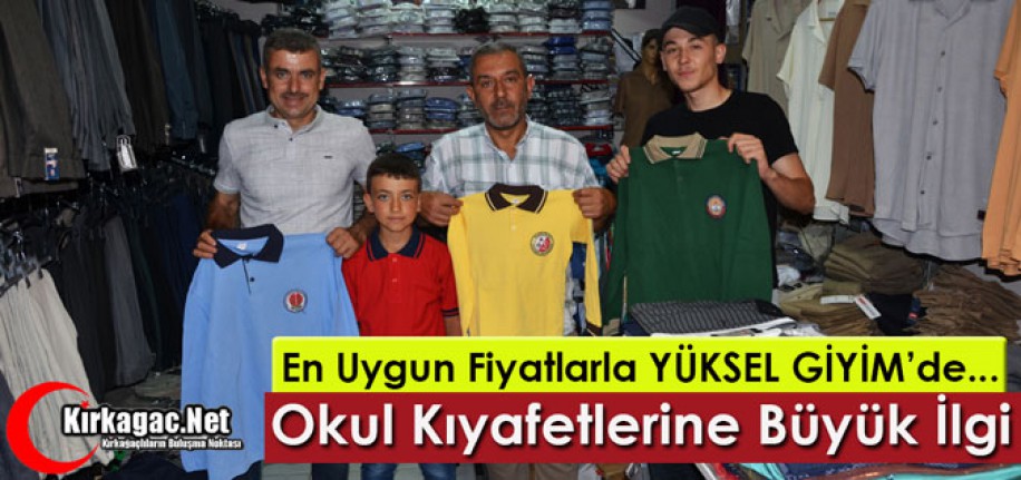 KIRKAĞAÇ’TA OKUL KIYAFETLERİNE YOĞUN İLGİ