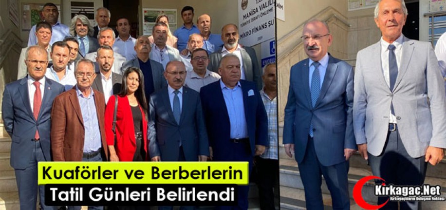 KUAFÖRLER ve BERBERLERİN TATİL GÜNLERİ BELİRLENDİ