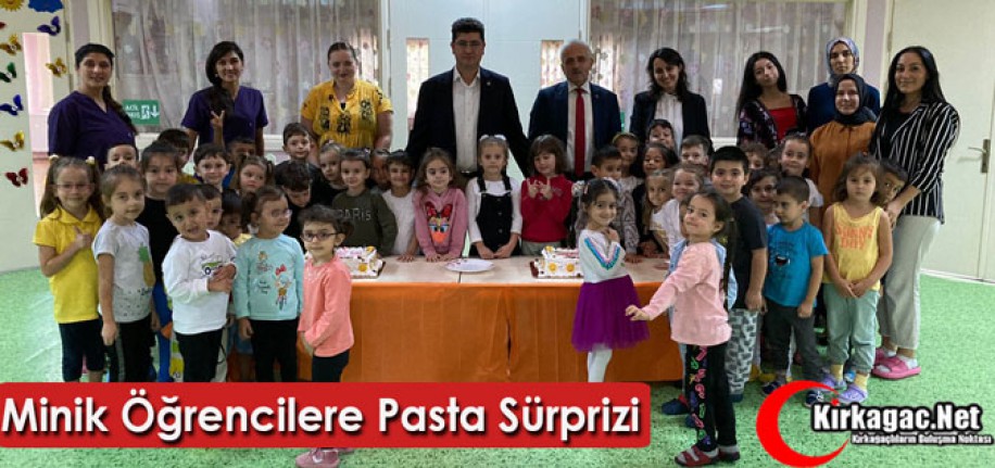 MİNİK ÖĞRENCİLERE PASTA SÜRPRİZİ