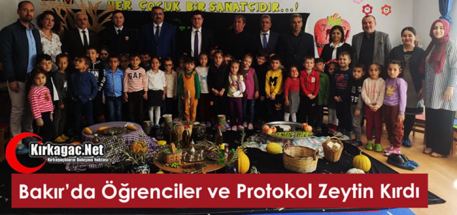 BAKIR’DA ÖĞRENCİLER ve PROTOKOL ZEYTİN KIRDI