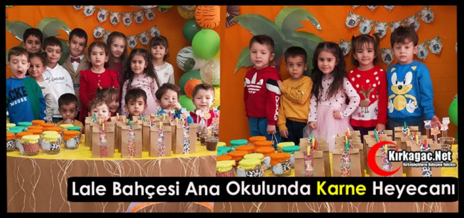 LALE BAHÇESİ ANAOKULUNDA KARNE HEYECANI