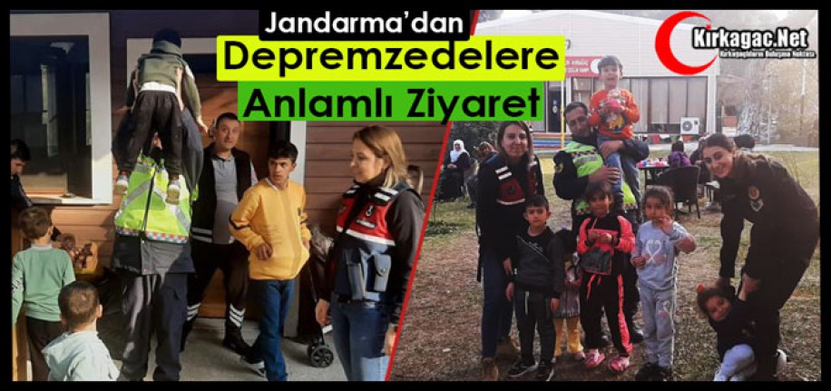 JANDARMA’DAN DEPREMZEDELERE ANLAMLI ZİYARET