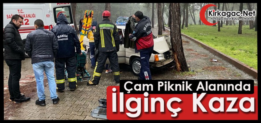 ÇAM PİKNİK ALANINDA İLGİNÇ KAZA 2 YARALI