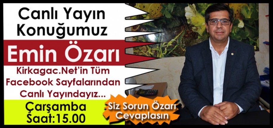Canlı Yayın Konuğumuz Ziraat Odası Başkanı Emin Özarı...Siz Sorun O Cevaplasın