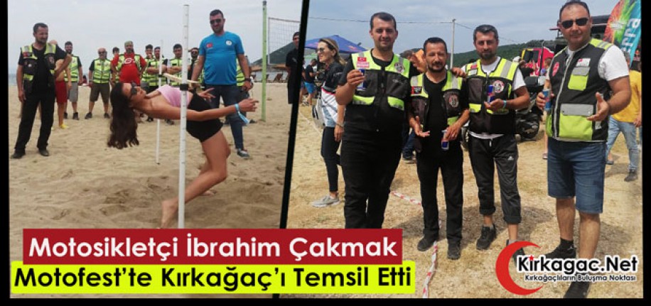 MOTOSİKLET SEVDALISI İBRAHİM ÇAKMAK MOTOFEST'TE KIRKAĞAÇ'I TEMSİL ETTİ