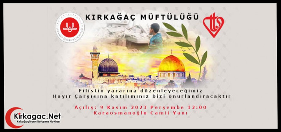 MÜFTÜLÜK’TEN FİLİSTİN İÇİN HAYIR ÇARŞISI