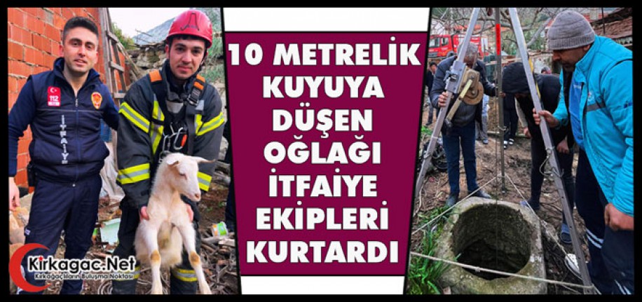 KUYUYA DÜŞEN OĞLAĞI İTFAİYE EKİPLERİ KURTARDI