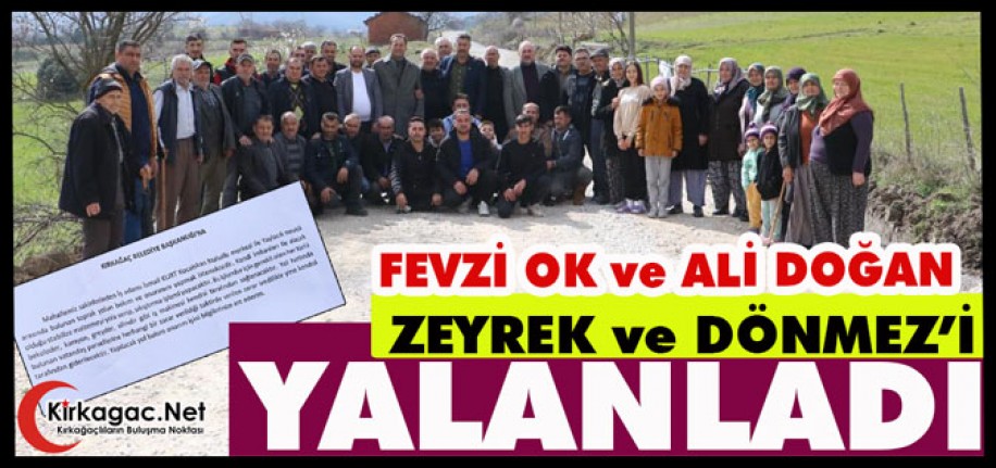 FEVZİ OK ve ALİ DOĞAN “ZEYREK ve DÖNMEZ’İ” YALANLADI