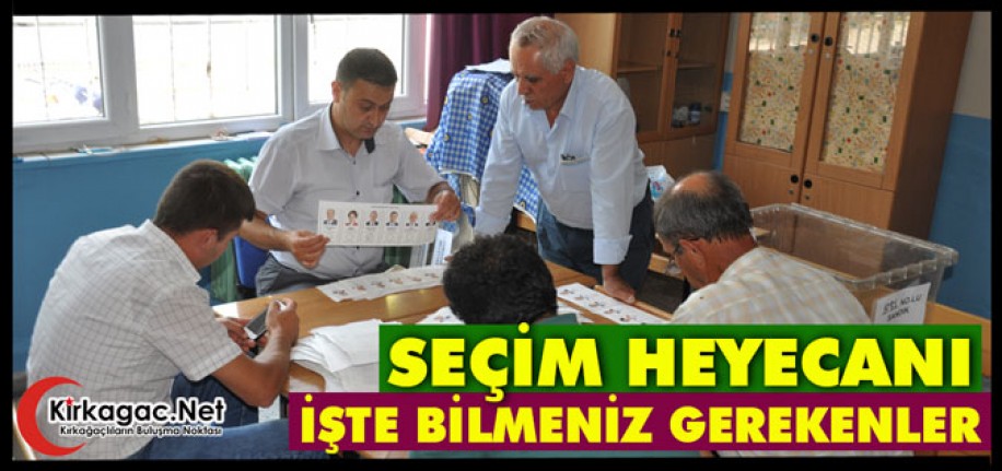 SEÇİM HEYECANI.. İŞTE BİLMENİZ GEREKEN DETAYLAR