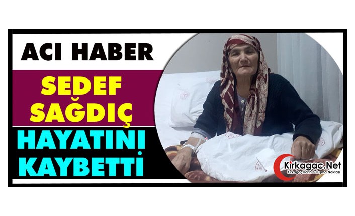 ACI HABER…SEDEF SAĞDIÇ HAYATINI KAYBETTİ