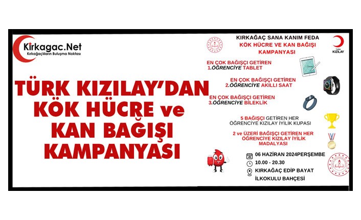 TÜRK KIZILAY’DAN KÖK HÜCRE ve KAN BAĞIŞI KAMPANYASI