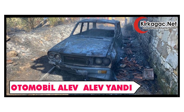 OTOMOBİL ALEV ALEV YANDI