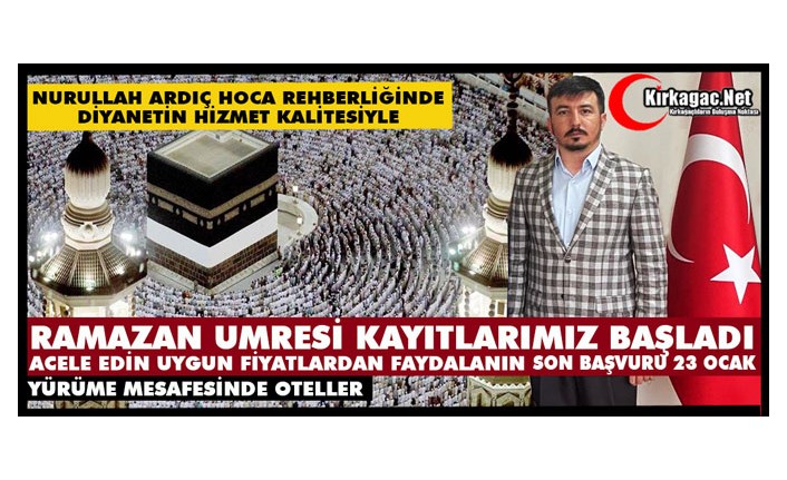 DİYANET’İN “RAMAZAN UMRESİ” KAYITLARI BAŞLADI