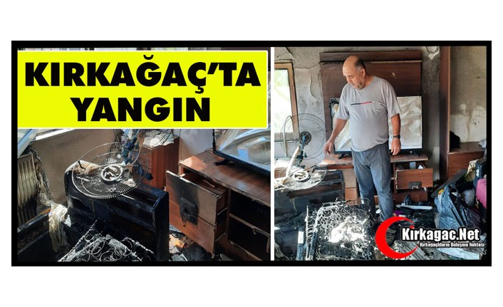 KIRKAĞAÇ’TA KORKUTAN YANGIN