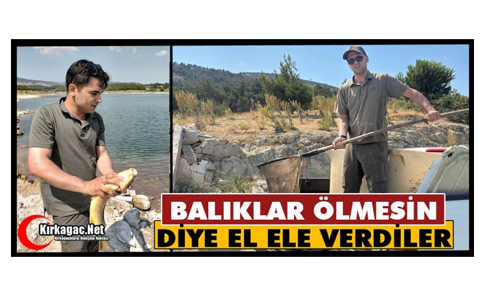 BALIKLAR ÖLMESİN DİYE EL ELE VERDİLER