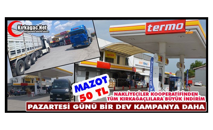 BİR MUHTEŞEM MAZOT KAMPANYASI DAHA...PAZARTESİ MAZOT 50 TL