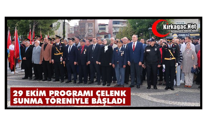 29 EKİM PROGRAMI ÇELENK SUNMA TÖRENİYLE BAŞLADI