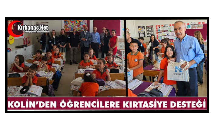 NEZİHE KOLOĞLU İLKOKULU ÖĞRENCİLERİNE KIRTASİYE DESTEĞİ