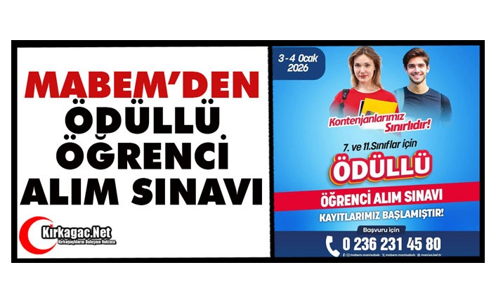 MABEM’DEN ÖDÜLLÜ ÖĞRENCİ ALIM SINAVI