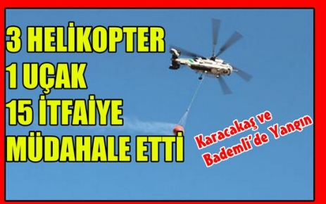 3 HELİKOPTER, 1 UÇAK, 15 İTFAİYE SÖNDÜRDÜ