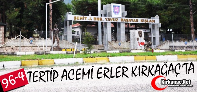 96-4 TERTİP ACEMİ ERLER BİRLİĞİNE TESLİM OLDULAR