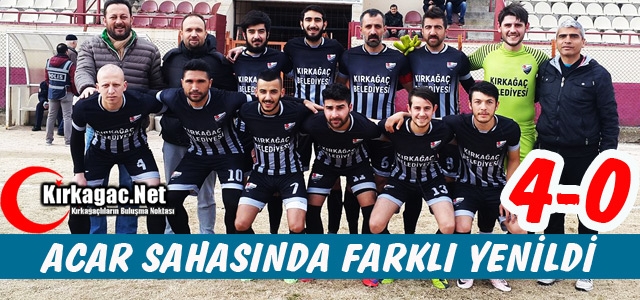 ACARİDMAN SAHASINDA FARKLI YENİLDİ